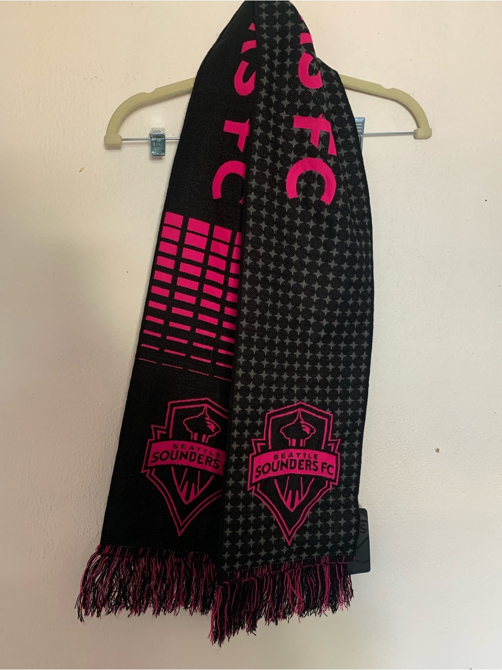 Black and Pink Supporters Scarf
